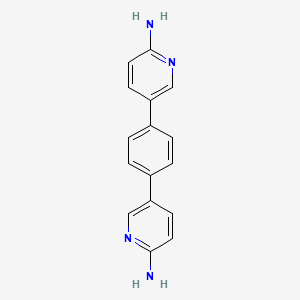 5,5'-(1,4-Phenylene)bis(pyridin-2-amine) chemical structure (CAS 2375582-48-0)