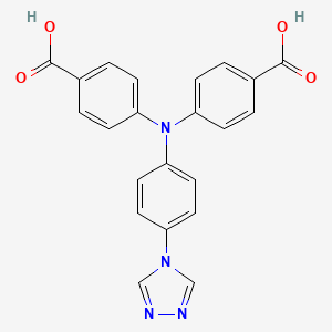 4,4'-((4-(4H-1,2,4-Triazol-4-yl)phenyl)azanediyl)dibenzoic acid chemical structure (CAS 2376054-07-6)