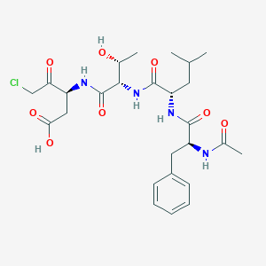(4S,7S,10S,13S)-4-Benzyl-13-(2-chloroacetyl)-10-((R)-1-hydroxyethyl)-7-isobutyl-2,5,8,11-tetraoxo-3,6,9,12-tetraazapentadecan-15-oic acid chemical structure (CAS 2376255-48-8)