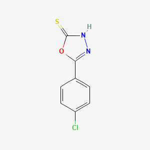 5-(4-Chlorophenyl)-1,3,4-oxadiazole-2(3H)-thione chemical structure (CAS 23766-28-1)