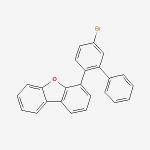 4-(5-Bromo-[1,1'-biphenyl]-2-yl)dibenzo[b,d]furan chemical structure (CAS 2376733-15-0)