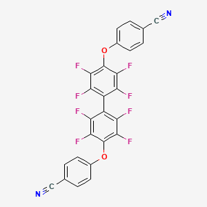 4,4'-((Perfluoro-[1,1'-biphenyl]-4,4'-diyl)bis(oxy))dibenzonitrile chemical structure (CAS 2377173-47-0)