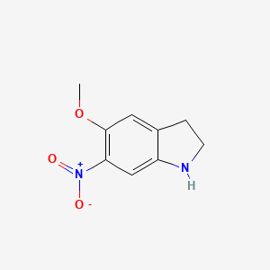 5-Methoxy-6-nitroindoline chemical structure (CAS 23772-38-5)