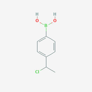 4-(1-CHloroethyl)phenylboronic acid chemical structure (CAS 2377587-47-6)