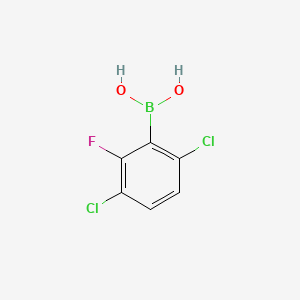 (3,6-Dichloro-2-fluorophenyl)boronic acid chemical structure (CAS 2377605-67-7)