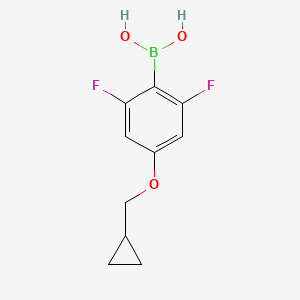 (4-(Cyclopropylmethoxy)-2,6-difluorophenyl)boronic acid chemical structure (CAS 2377605-97-3)