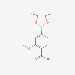2-Methoxy-N-methyl-4-(4,4,5,5-tetramethyl-1,3,2-dioxaborolan-2-yl)benzamide chemical structure (CAS 2377607-01-5)