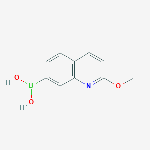 (2-Methoxyquinolin-7-yl)boronic acid chemical structure (CAS 2377608-28-9)