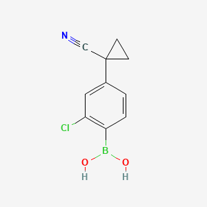 [2-Chloro-4-(1-cyanocyclopropyl)phenyl]boronic acid chemical structure (CAS 2377609-59-9)