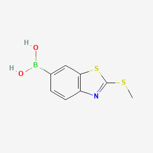 [2-(MEthylsulfanyl)-1,3-benzothiazol-6-yl]boronic acid chemical structure (CAS 2377609-84-0)