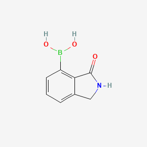 (3-Oxoisoindolin-4-yl)boronic acid chemical structure (CAS 2377610-19-8)