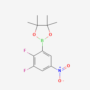 2-(2,3-Difluoro-5-nitrophenyl)-4,4,5,5-tetramethyl-1,3,2-dioxaborolane chemical structure (CAS 2377610-80-3)