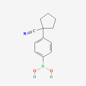 [4-(1-Cyanocyclopentyl)phenyl]boronic acid chemical structure (CAS 2377610-97-2)
