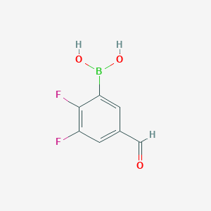 2,3-Difluoro-5-formylphenylboronic acid chemical structure (CAS 2377611-83-9)