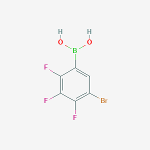 5-Bromo-2,3,4-Trifluorophenylboronic acid chemical structure (CAS 2377611-88-4)