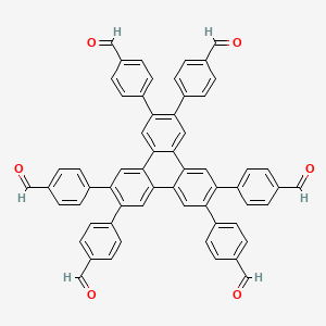 4,4',4'',4''',4'''',4'''''-(Triphenylene-2,3,6,7,10,11-hexayl)hexabenzaldehyde chemical structure (CAS 2377615-30-8)