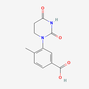 3-(2,4-Dioxotetrahydropyrimidin-1(2H)-yl)-4-methylbenzoic acid chemical structure (CAS 2377643-37-1)