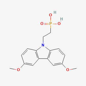 (2-(3,6-Dimethoxy-9H-carbazol-9-yl)ethyl)phosphonic acid chemical structure (CAS 2377770-18-6)