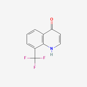 4-Hydroxy-8-(trifluoromethyl)quinoline chemical structure (CAS 23779-96-6)