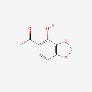 1-(4-Hydroxybenzo[d][1,3]dioxol-5-yl)ethan-1-one chemical structure (CAS 23780-60-1)