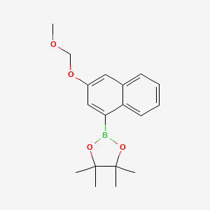 2-(3-(Methoxymethoxy)naphthalen-1-yl)-4,4,5,5-tetramethyl-1,3,2-dioxaborolane chemical structure (CAS 2378262-52-1)