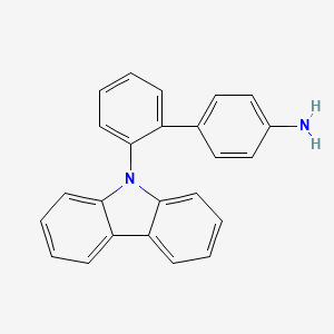 2'-(9H-Carbazol-9-yl)-[1,1'-biphenyl]-4-amine chemical structure (CAS 2378356-17-1)