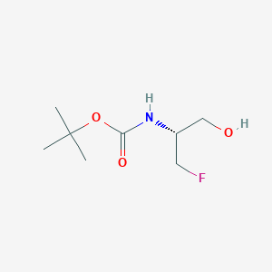 tert-Butyl (R)-(1-fluoro-3-hydroxypropan-2-yl)carbamate chemical structure (CAS 2378640-83-4)