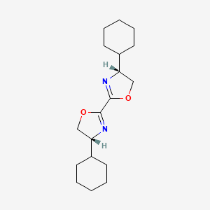 (4R,4'R)-4,4'-Dicyclohexyl-4,4',5,5'-tetrahydro-2,2'-bioxazole chemical structure (CAS 2378751-17-6)