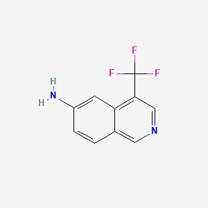 4-(Trifluoromethyl)isoquinolin-6-amine chemical structure (CAS 2378809-02-8)