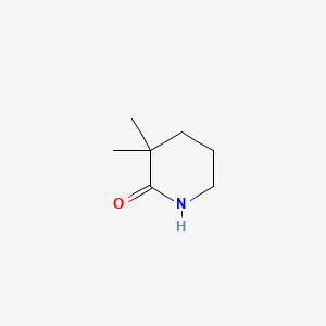 3,3-Dimethylpiperidin-2-one chemical structure (CAS 23789-83-5)