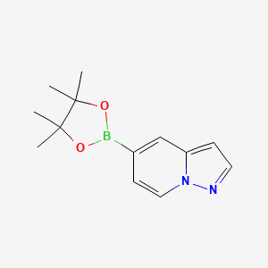 5-(4,4,5,5-Tetramethyl-1,3,2-dioxaborolan-2-yl)pyrazolo[1,5-a]pyridine chemical structure (CAS 2379560-85-5)