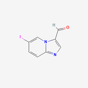 6-Iodoimidazo[1,2-a]pyridine-3-carbaldehyde chemical structure (CAS 2379740-55-1)