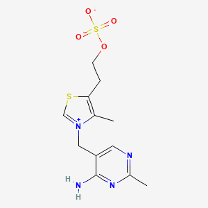 2-(3-((4-Amino-2-methylpyrimidin-5-yl)methyl)-4-methylthiazol-3-ium-5-yl)ethyl sulfate chemical structure (CAS 2380-61-2)