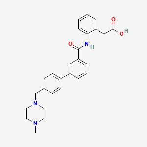 2-(2-(4'-((4-Methylpiperazin-1-yl)methyl)-[1,1'-biphenyl]-3-carboxamido)phenyl)acetic acid chemical structure (CAS 2380230-73-7)