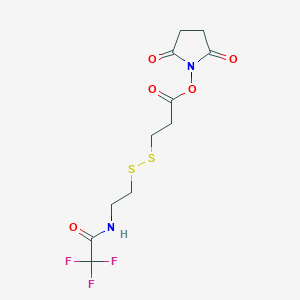 2,5-Dioxopyrrolidin-1-yl 3-((2-(2,2,2-trifluoroacetamido)ethyl)disulfanyl)propanoate chemical structure (CAS 2380318-60-3)