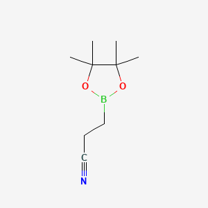 3-(4,4,5,5-Tetramethyl-1,3,2-dioxaborolan-2-yl)propanenitrile chemical structure (CAS 238088-31-8)