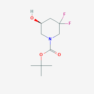 (S)-tert-Butyl 3,3-difluoro-5-hydroxypiperidine-1-carboxylate chemical structure (CAS 2381062-15-1)