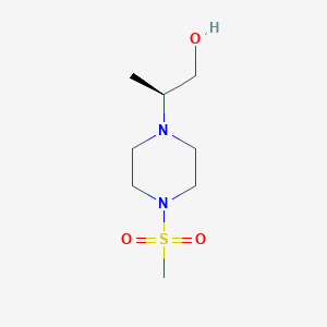 (S)-2-(4-(Methylsulfonyl)piperazin-1-yl)propan-1-ol chemical structure (CAS 2381259-96-5)