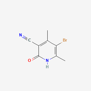 5-Bromo-4,6-dimethyl-2-oxo-1,2-dihydropyridine-3-carbonitrile chemical structure (CAS 23819-87-6)