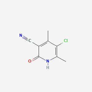 5-Chloro-2-hydroxy-4,6-dimethylnicotinonitrile chemical structure (CAS 23819-92-3)