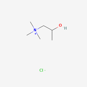 2-Hydroxy-N,N,N-trimethylpropan-1-aminium chloride chemical structure (CAS 2382-43-6)