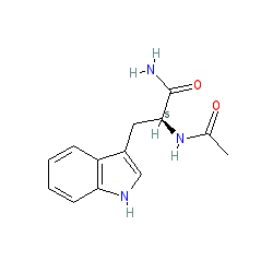 (S)-2-Acetamido-3-(1H-indol-3-yl)propanamide chemical structure (CAS 2382-79-8)