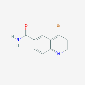 4-Bromoquinoline-6-carboxamide chemical structure (CAS 2383346-49-2)