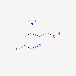 (3-Amino-5-fluoropyridin-2-yl)methanol chemical structure (CAS 2383369-74-0)