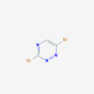 3,6-Dibromo-1,2,4-triazine chemical structure (CAS 2383781-01-7)