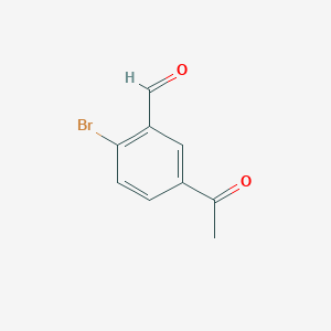 5-Acetyl-2-bromobenzaldehyde chemical structure (CAS 2383820-38-8)