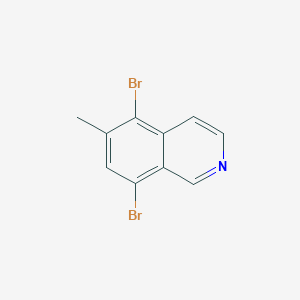 5,8-Dibromo-6-methylisoquinoline chemical structure (CAS 2383980-14-9)