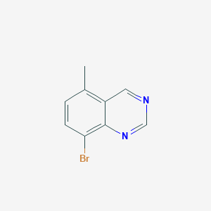 8-Bromo-5-methylquinazoline chemical structure (CAS 2384164-90-1)