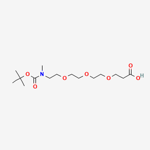2,2,5-Trimethyl-4-oxo-3,8,11,14-tetraoxa-5-azaheptadecan-17-oic acid chemical structure (CAS 2384323-58-2)