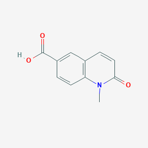 1-Methyl-2-oxo-1,2-dihydroquinoline-6-carboxylic acid chemical structure (CAS 23845-05-8)
